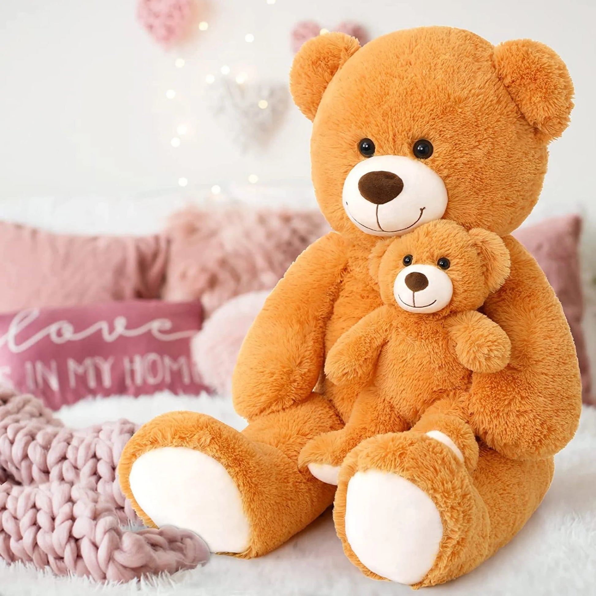 39" Giant Teddy Bear Mommy and Baby Soft Plush Bear Stuffed Animal