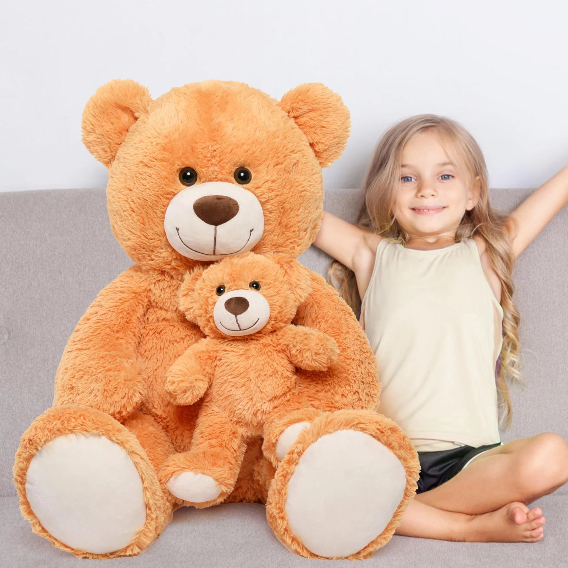 39" Giant Teddy Bear Mommy and Baby Soft Plush Bear Stuffed Animal