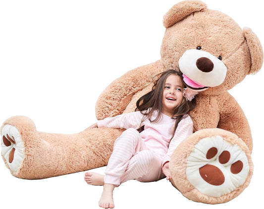 Giant Teddy Bear Plush Toy Stuffed Animals (Brown, 63 Inches)