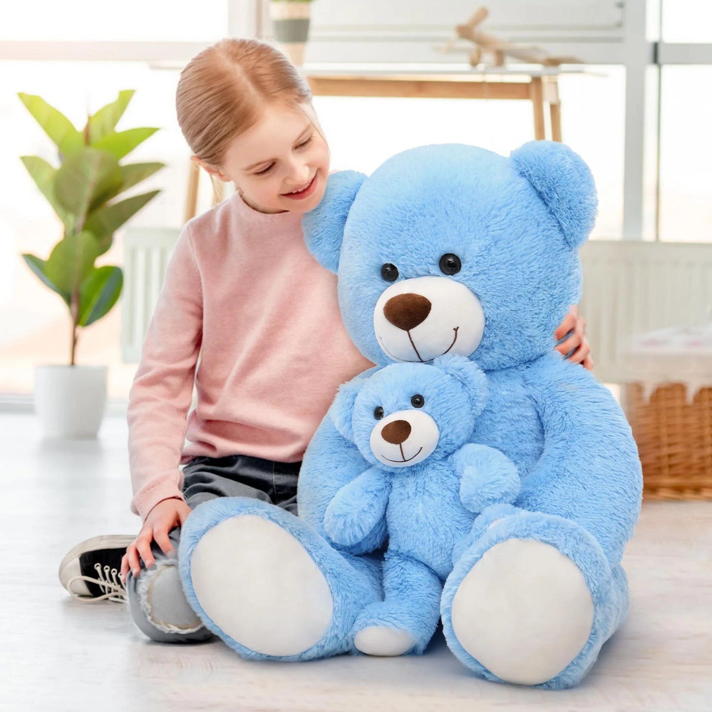 39" Giant Teddy Bear Mommy and Baby Soft Plush Bear Stuffed Animal