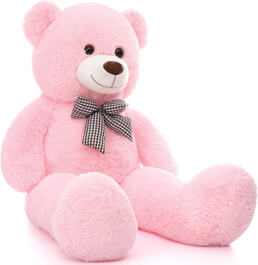 Giant Teddy Bear Stuffed Animals, 39” Big Teddy Bear Plush, Pink Large Bear for Girlfriend Girls Gifts on Birthday, 39 Inch